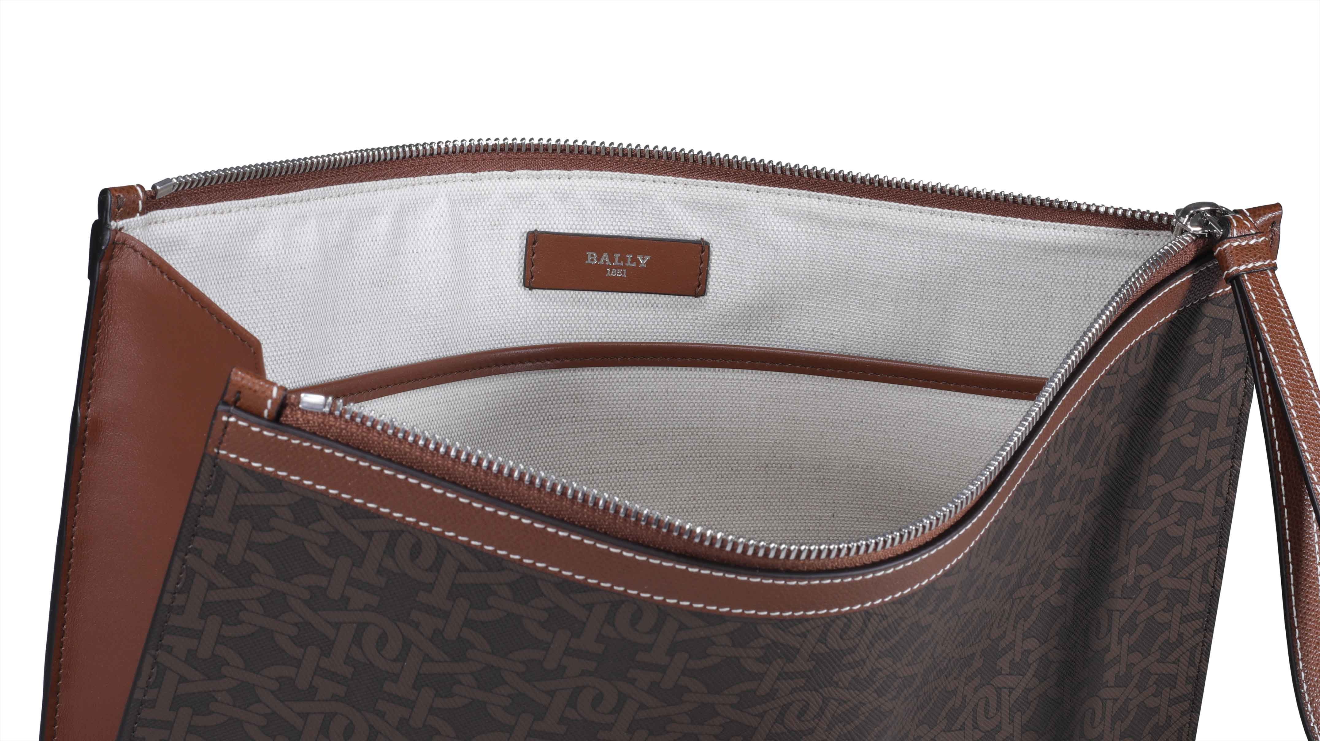 Bally Monogram Logo Handbag In Black