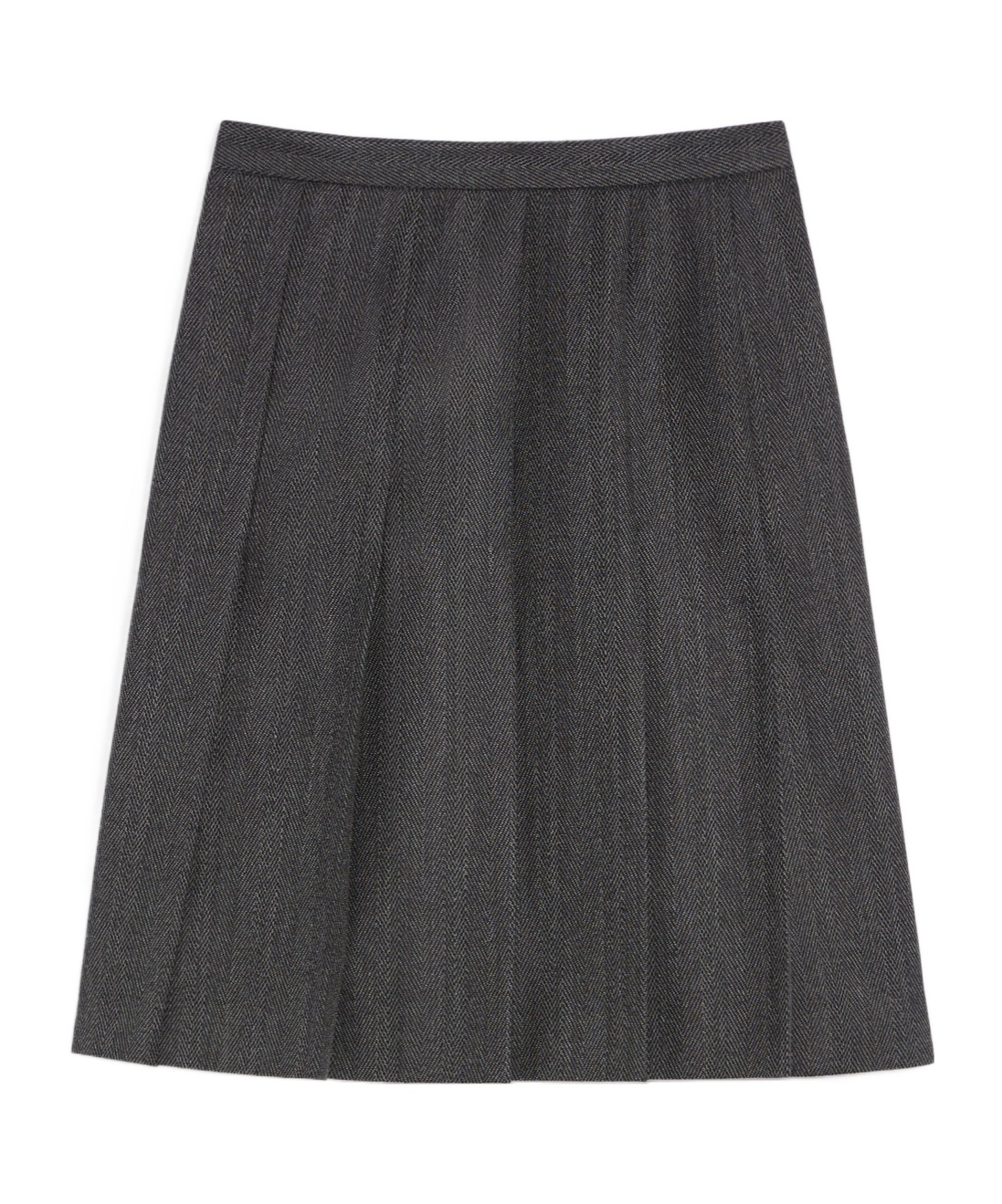 Max Mara Zipper Pleated Skirt In Gray