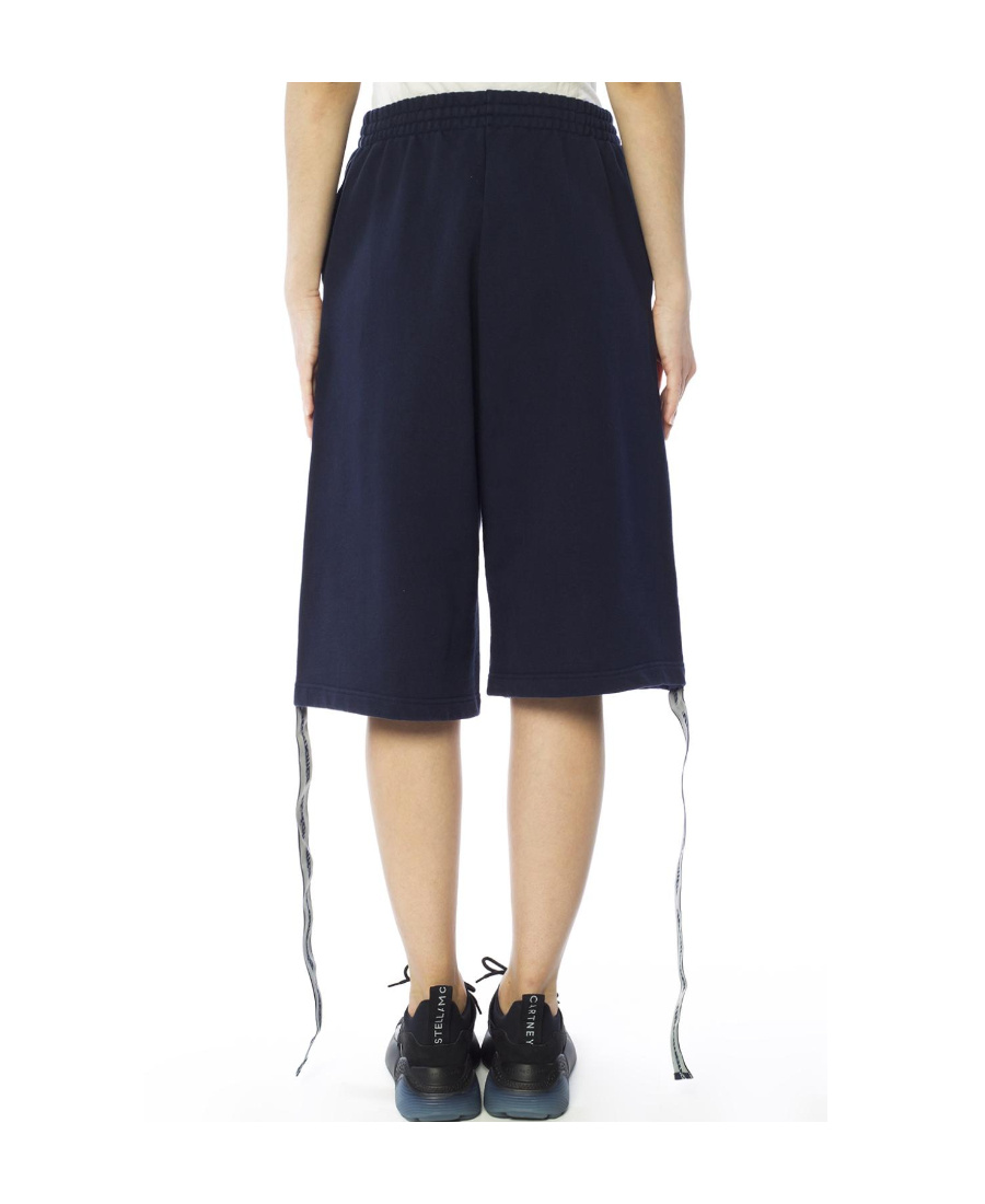 Vetements Navy Blue Oversized Sports Shorts In Black