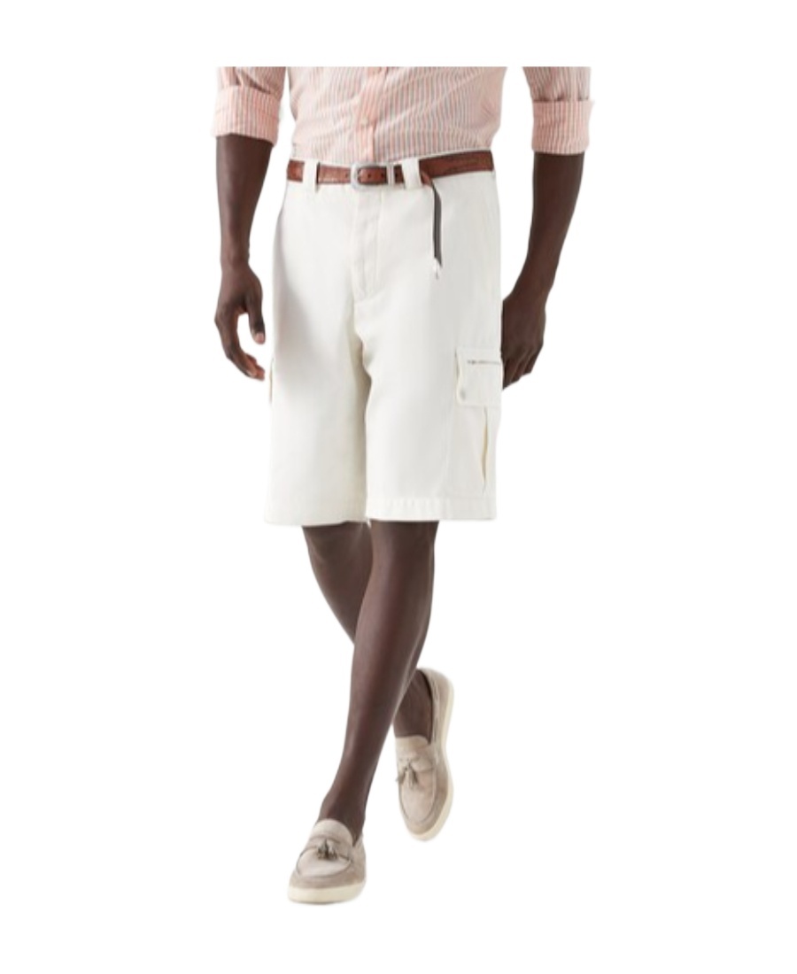 Brunello Cucinelli Overalls Shorts In White