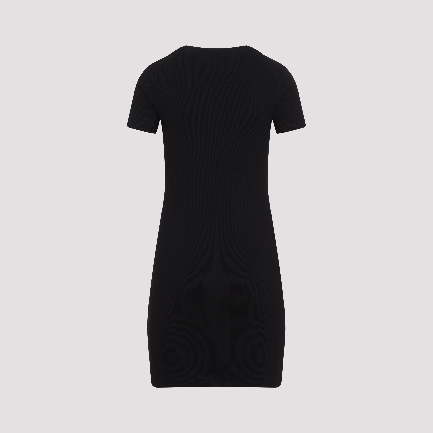 Givenchy Fitted Ribbed Cotton Mini Dress In Black