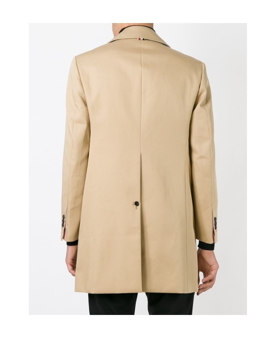 Thom Browne Cotton Coat In Brown