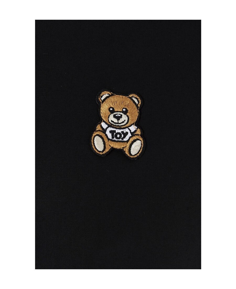 Moschino Toy Bear Embroidered Shirt In Black