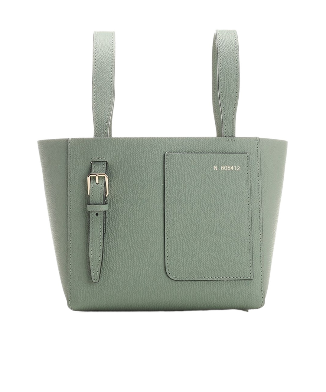 Shop Valextra Micro Bucket Bag In Eucalyptus Green