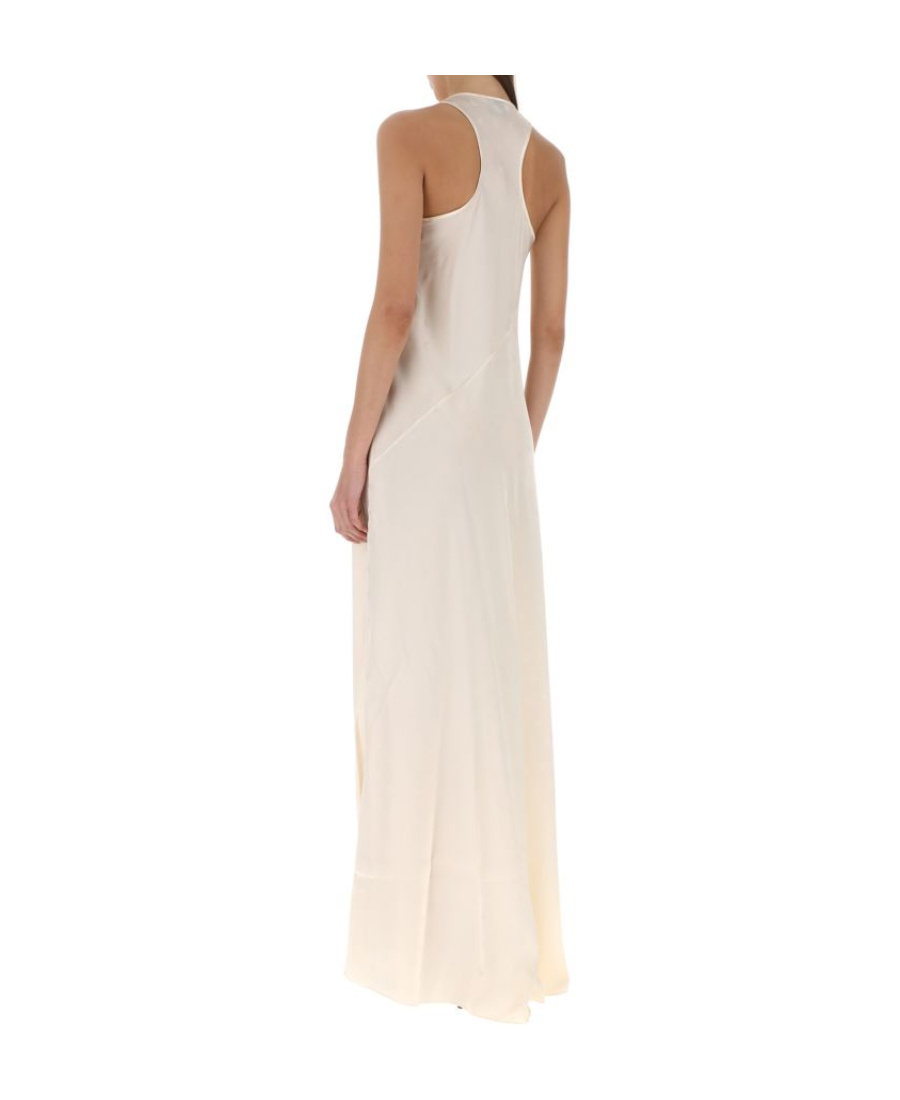 Balenciaga White Logo-print Racerback Gown
