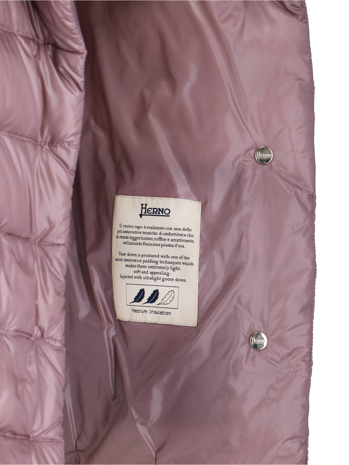 Herno Quilted Turtleneck Puffer Coat In Pink