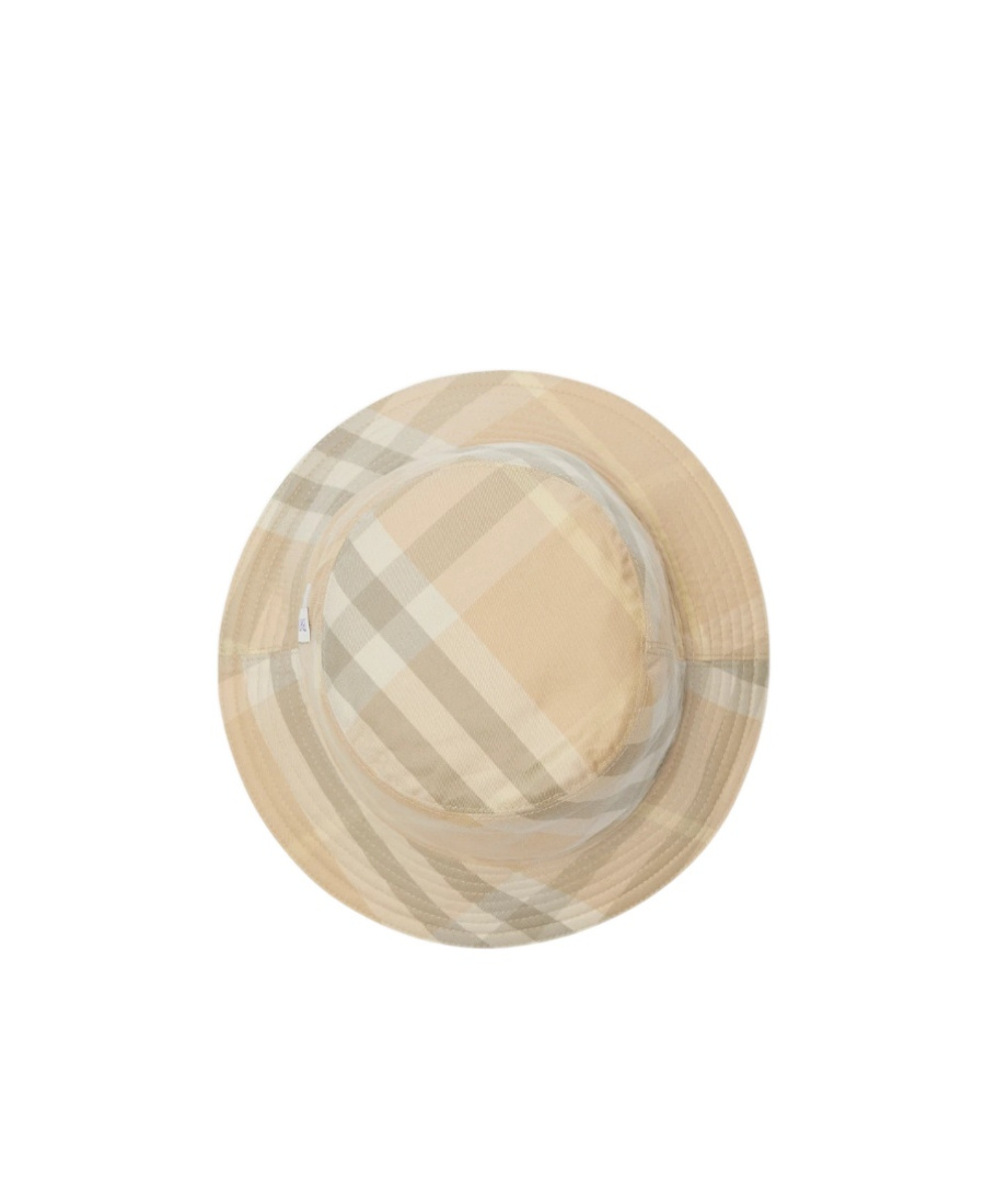 Burberry Check-pattern Reversible Bucket Hat In Nude