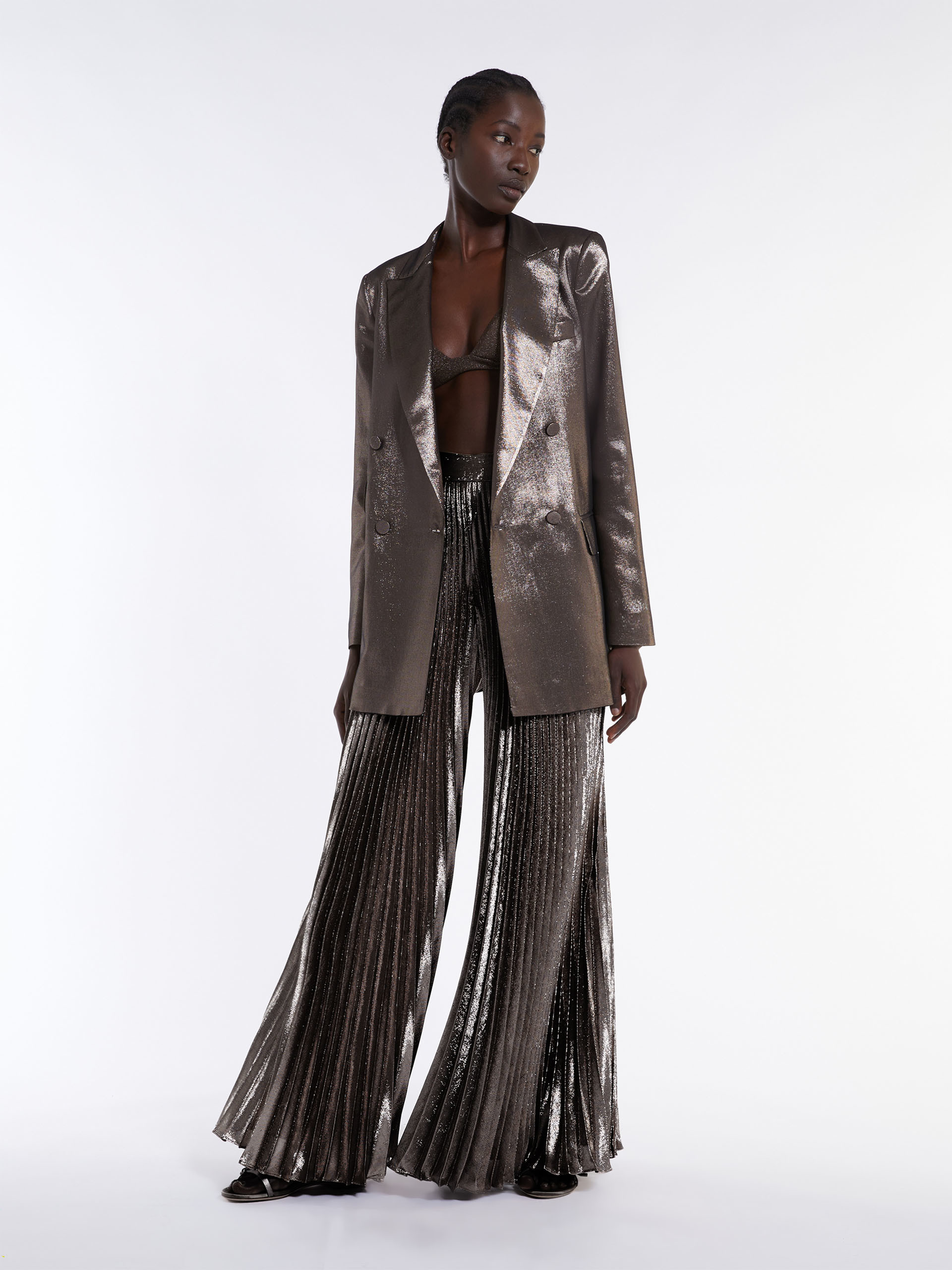 Max Mara Double-breasted Casual Jacket In Brown