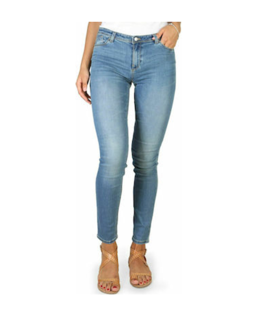 Emporio Armani Logo Details Jeans In Blue