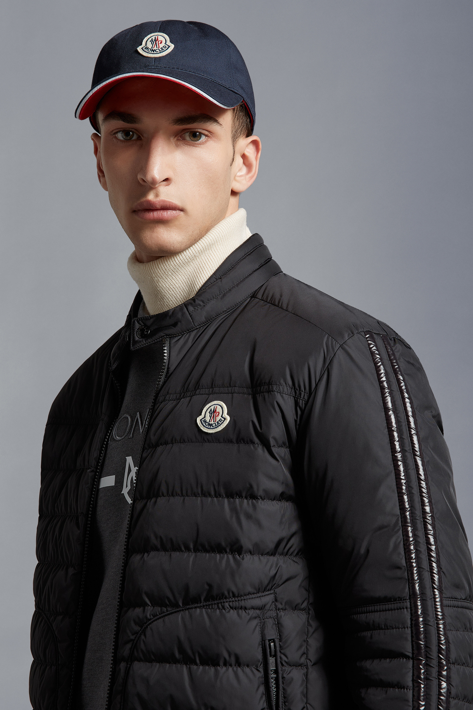 Moncler Alkap Logo-patch Padded Jacket In Black