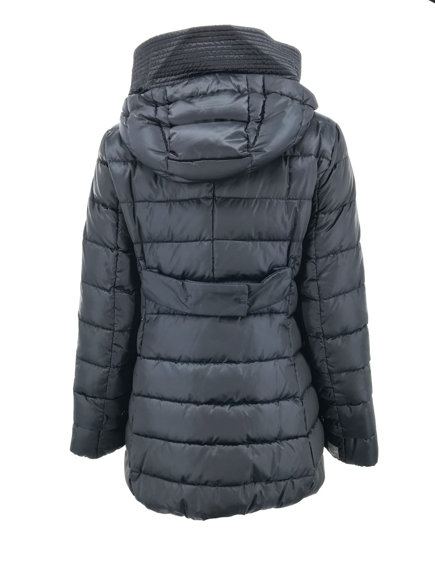 Max Mara Long-sleeved Hooded Down Jacket In Black