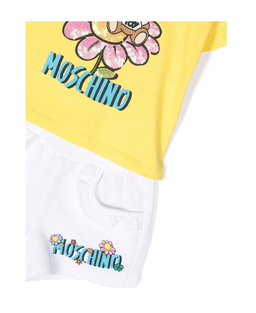 Moschino Flower-teddy Tracksuit In Yellow