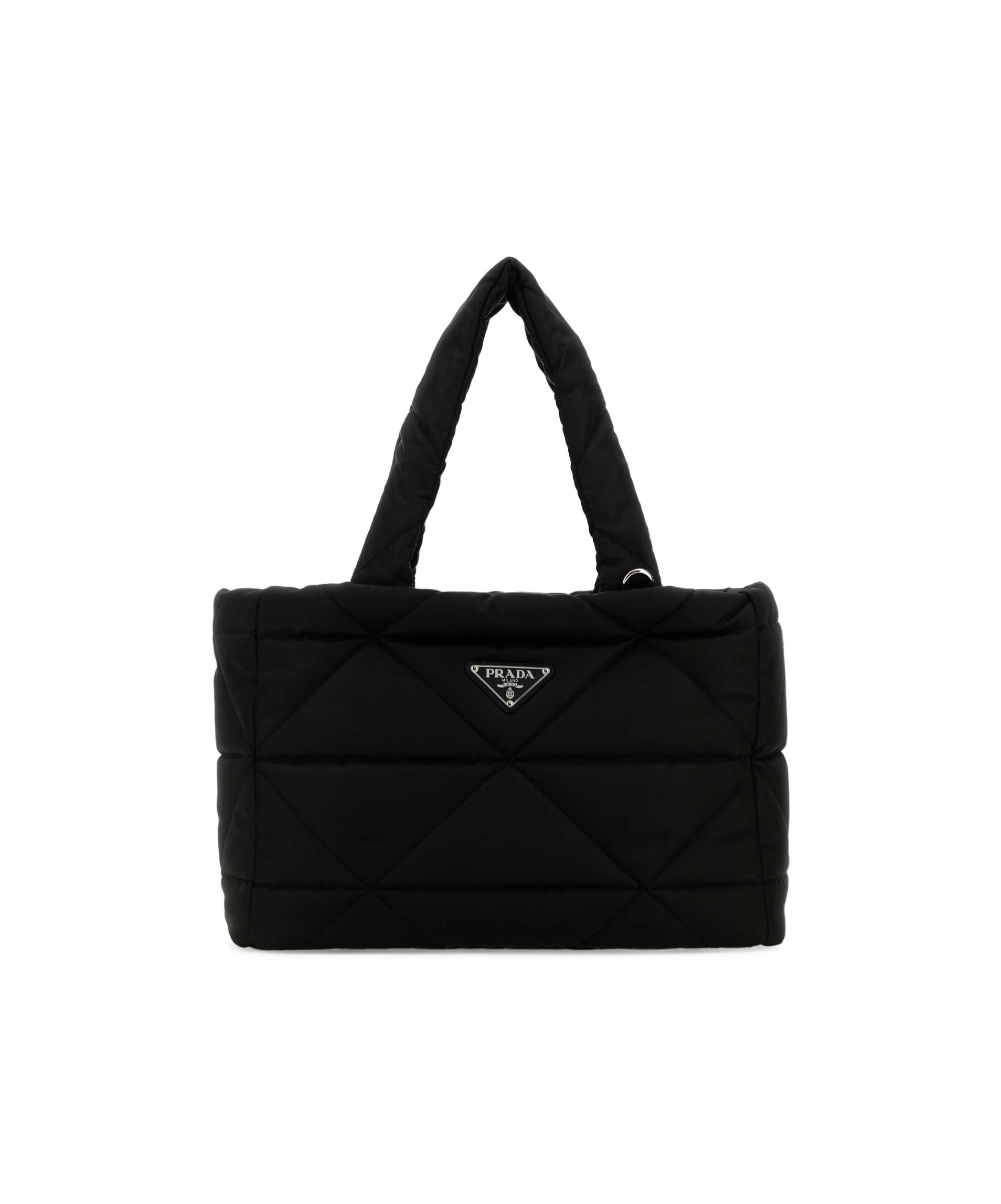 Prada Logo Tote Bag In Black