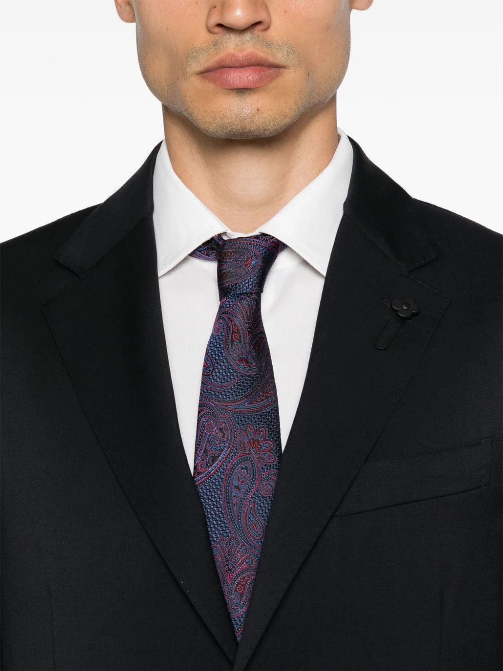 Lardini Long-sleeved Suit In Black