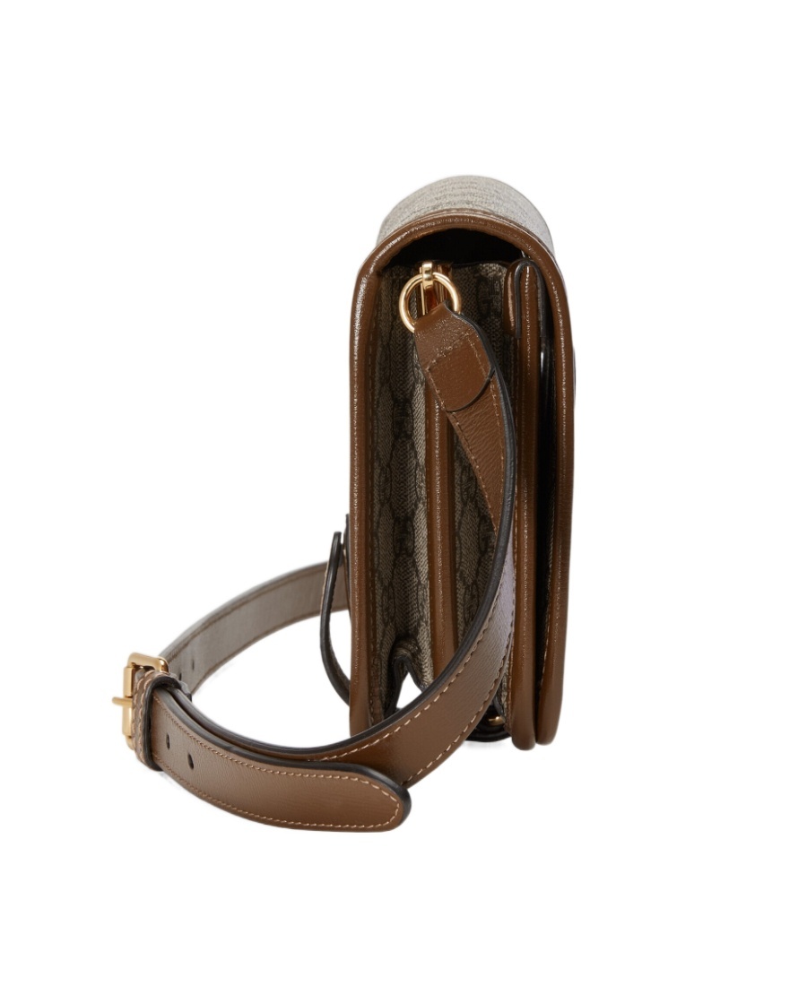 Gucci Men Gg Supreme Fabric Gg Retro Crossbody Bag In Nude