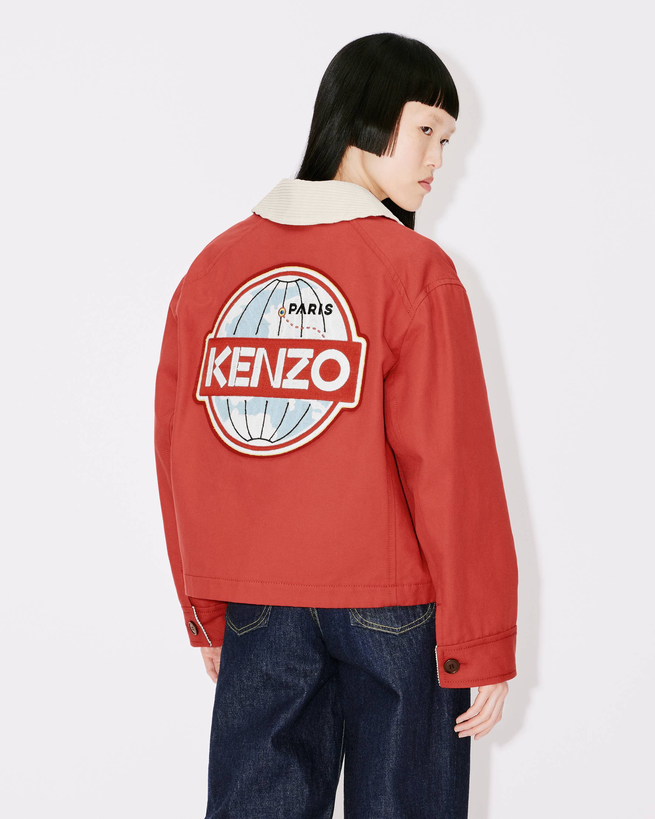 Kenzo Classic Pilot Casual Jacket In Brown
