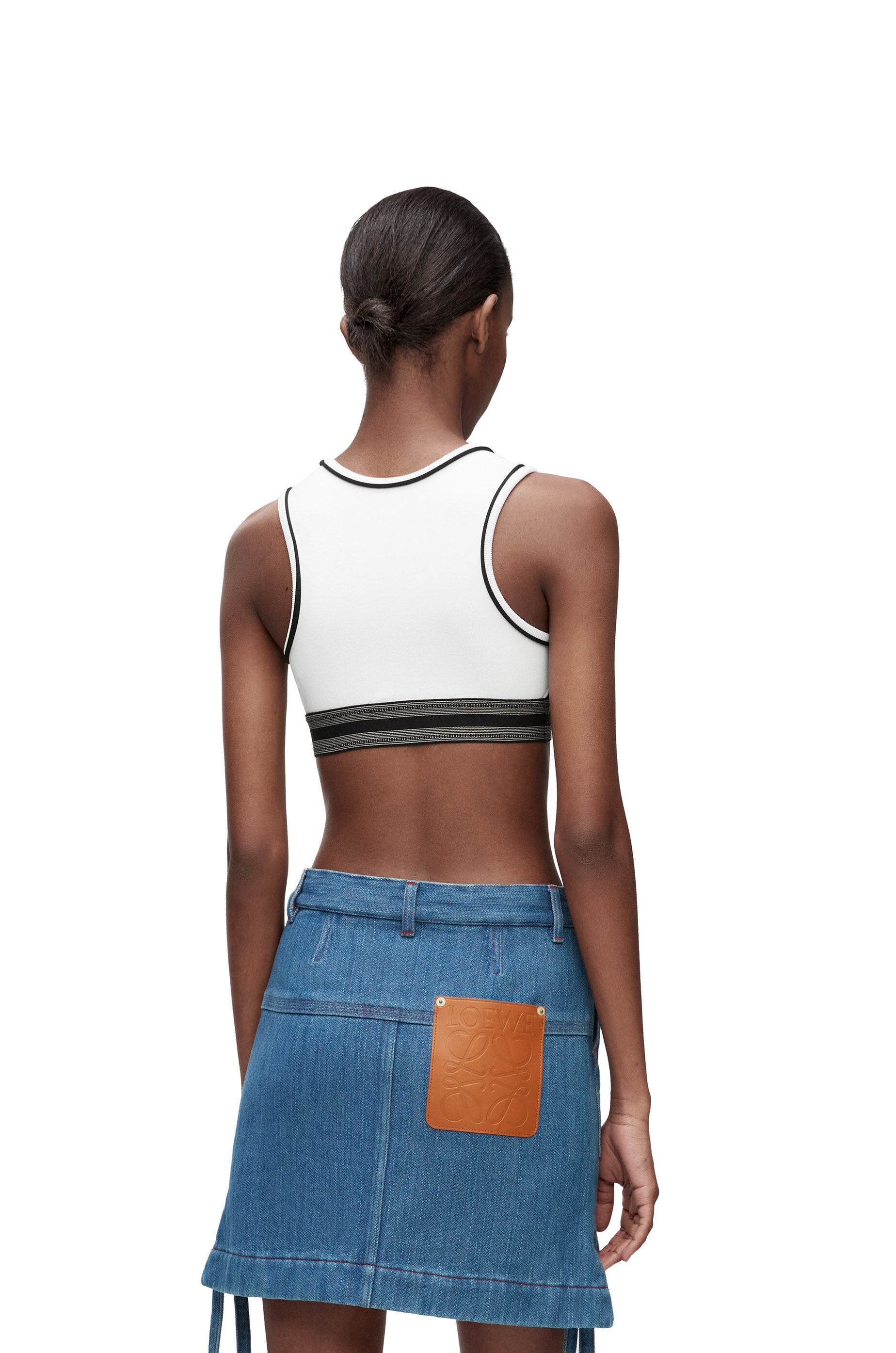 Loewe Stretch-ponte Sports Bra In White