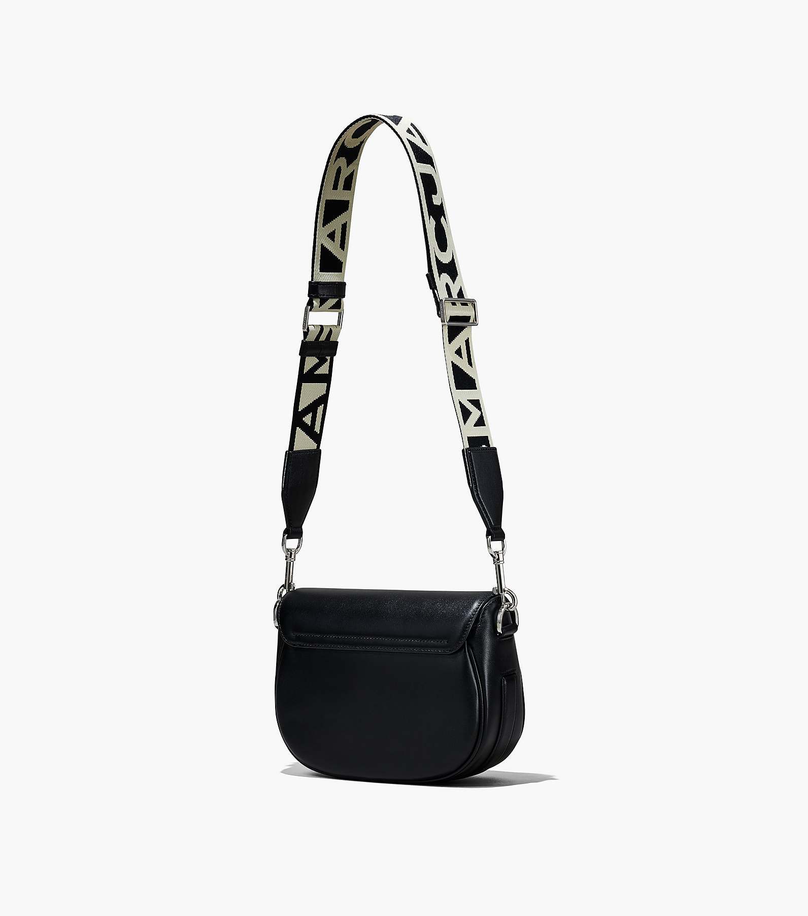 Marc Jacobs The Covered J Marc Large Saddle Bag In Black
