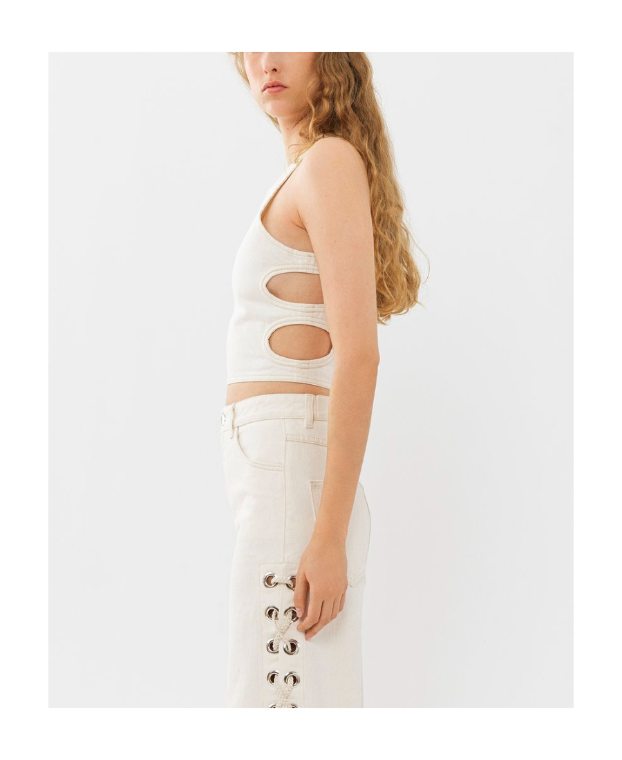 Chloé Hollowed-out Cut Vest In White