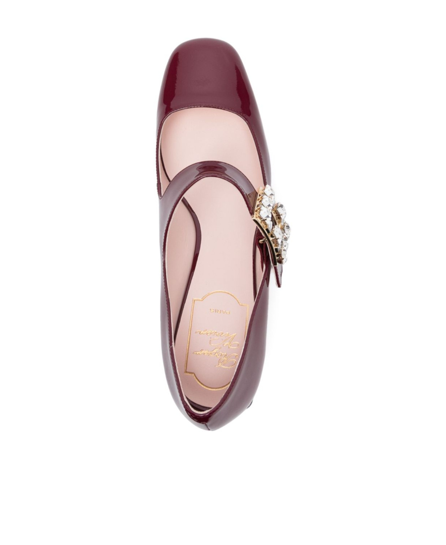 Roger Vivier Women Tres Vivier Strass Patent Leather Pumps In Red