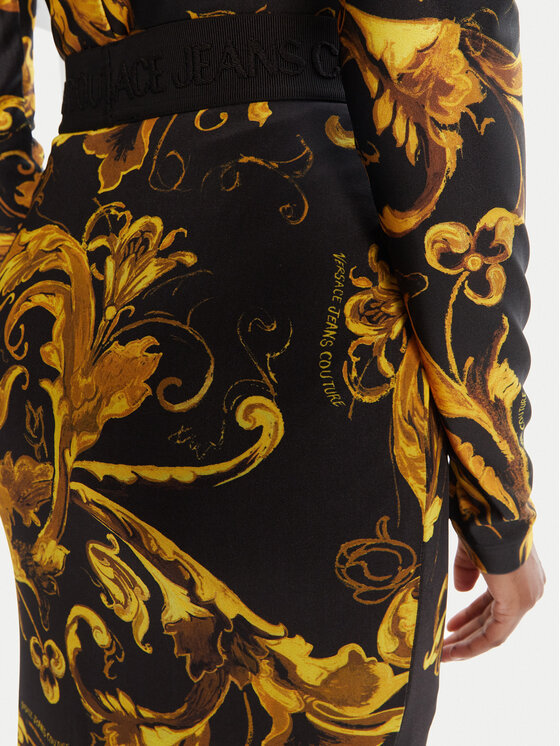 Versace Jeans Baroque-print Midi Skirt In Multi