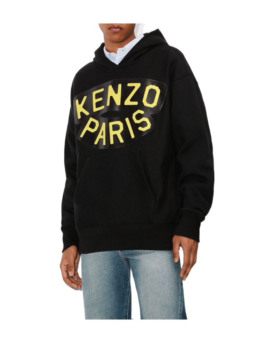 Kenzo Sailor Cotton Hoodie In Black