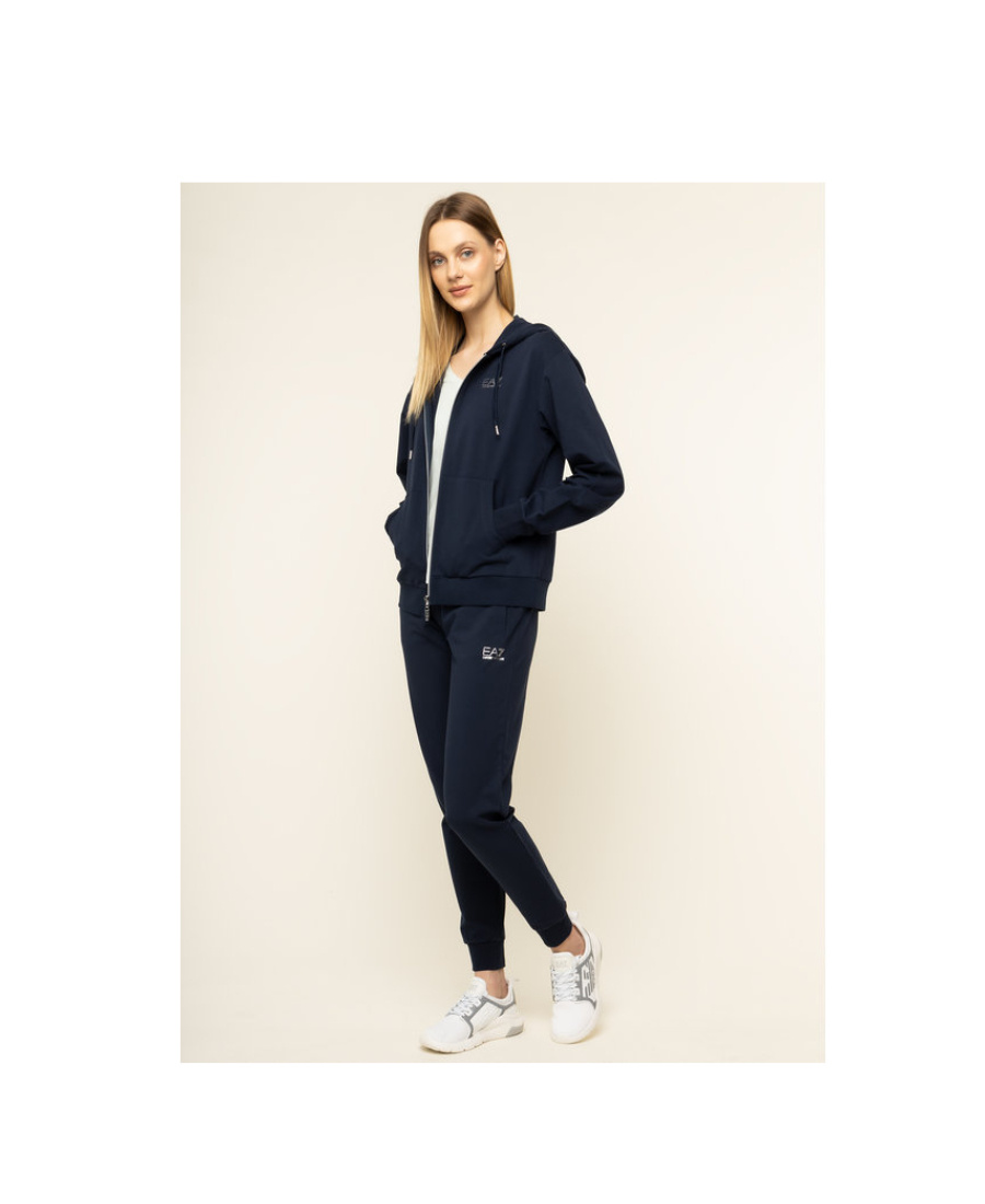 EA7 LOGO HOODED CASUAL JACKET
