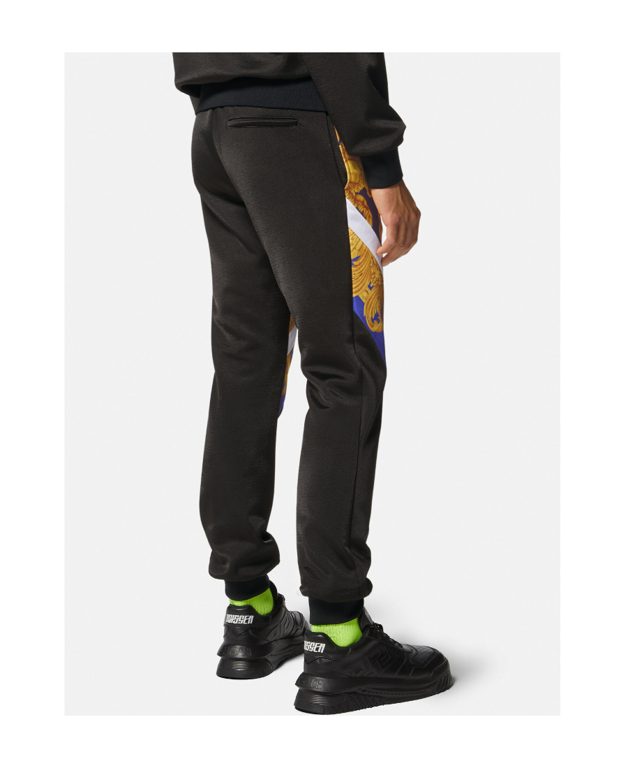 Versace Barocco Print Track Pants In Black