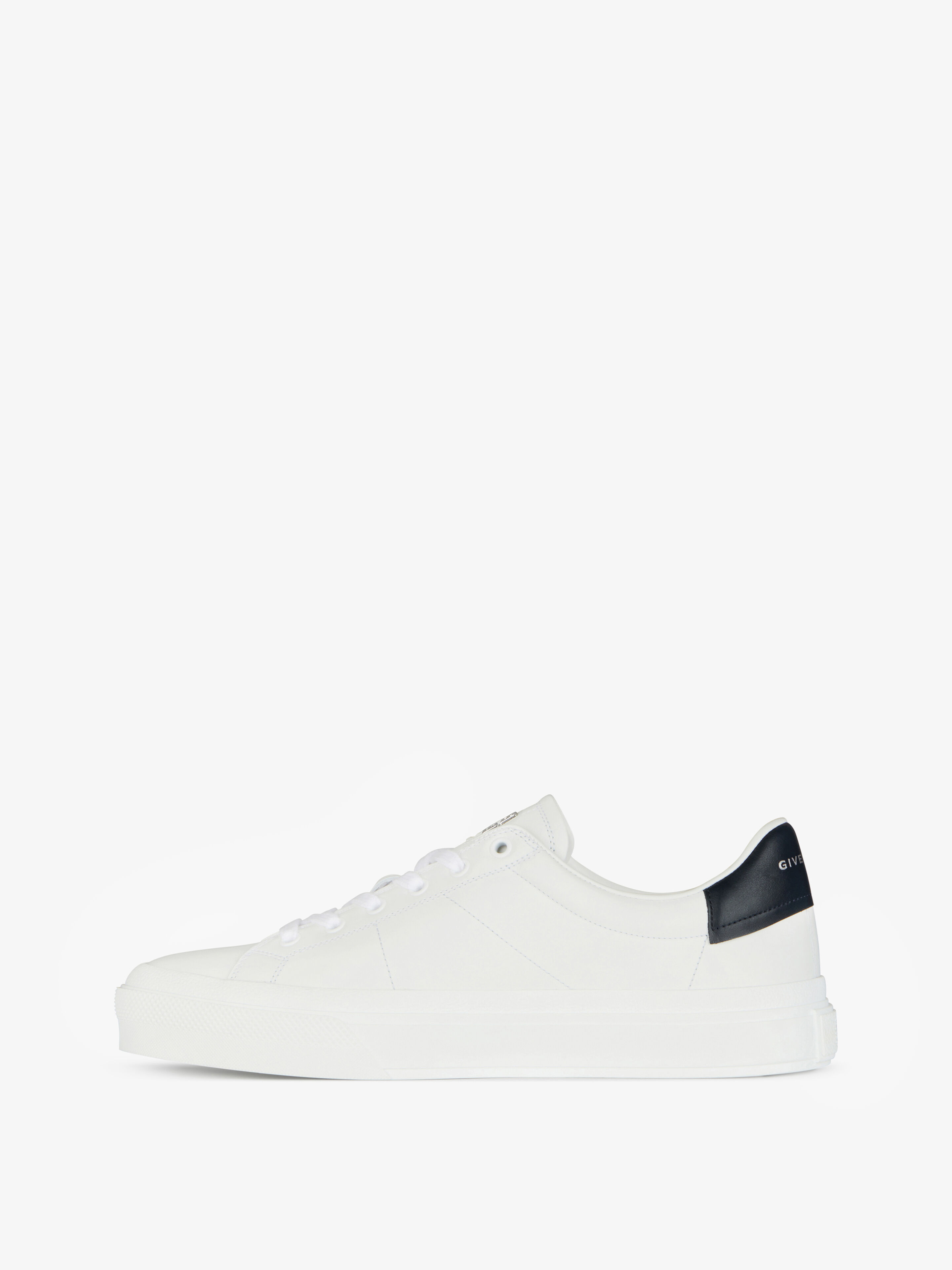 Givenchy City Sport Leather Sneakers In White
