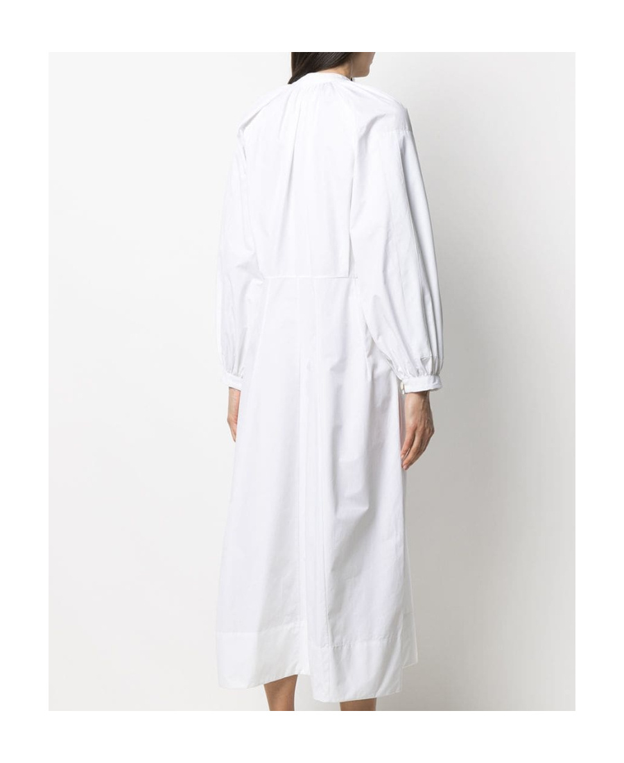 Jil Sander Pleat-detail Tunic Dress In White