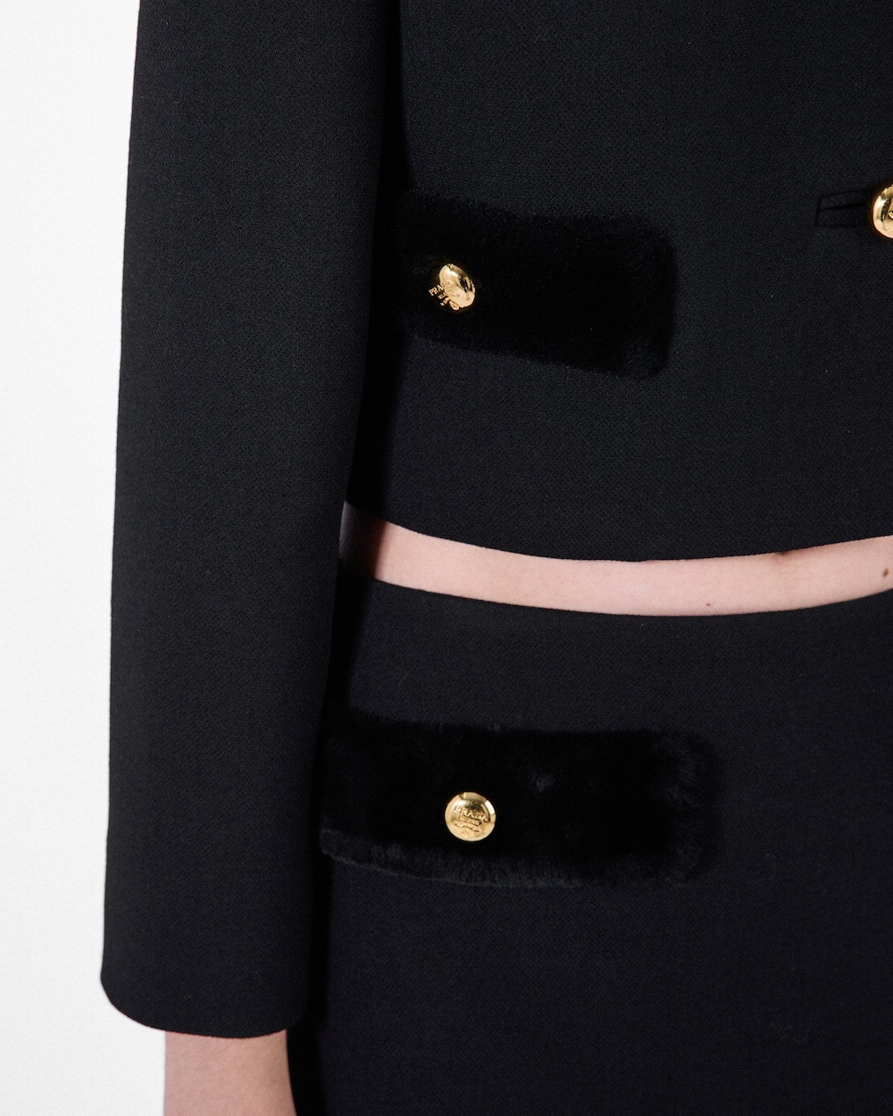 Prada A-line Mini Skirt In Black