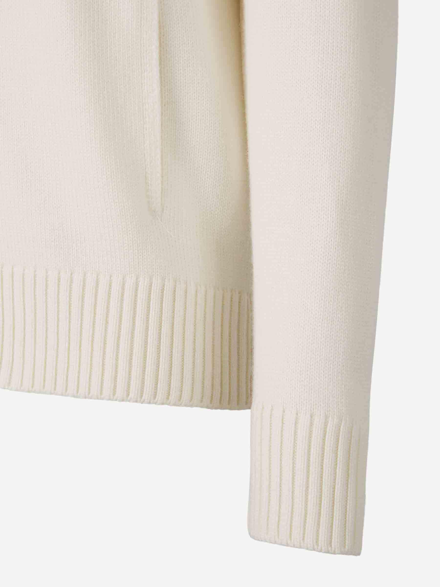 Gran Sasso High-neck Zip-up Cardigan In White