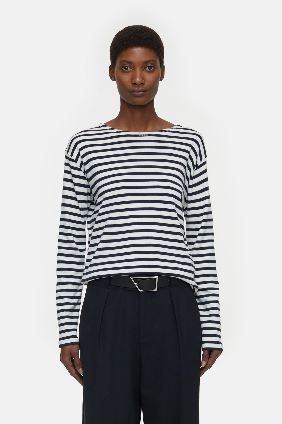 Shop Closed Striped Long-sleeved T-shirt In White