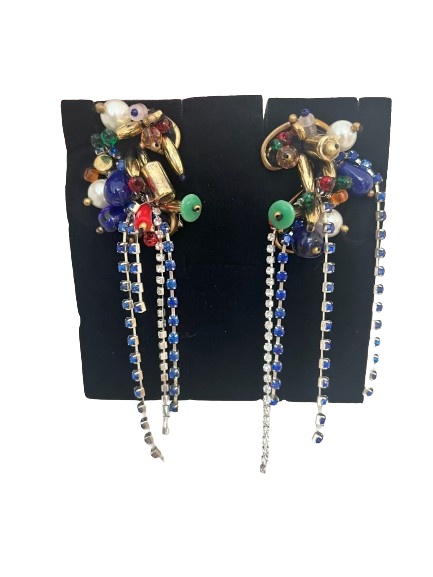 Dries Van Noten Embellished Earrings In Multicolor