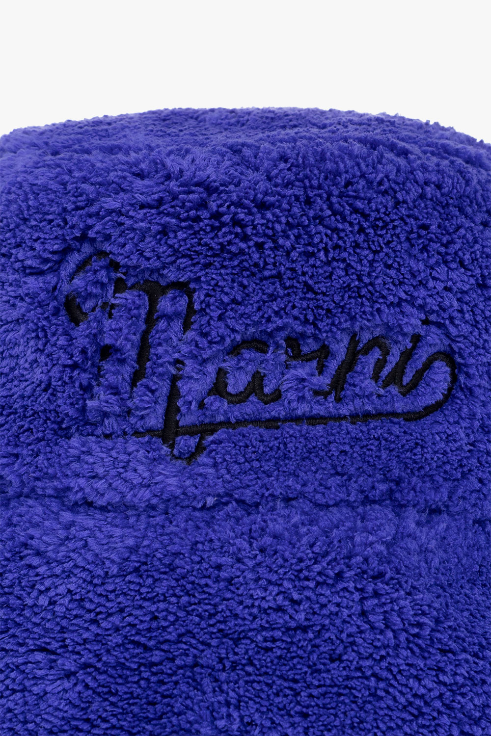 Marni Shearling Bucket Hat In Blue