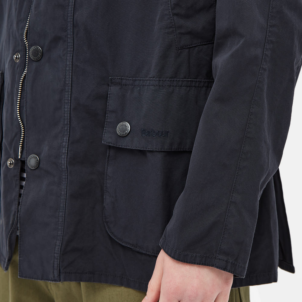 Shop Barbour Navy Blue Long-sleeved Casual Jacket In Black