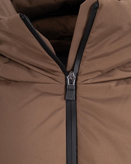 Herno Short Down Jacket In Brown