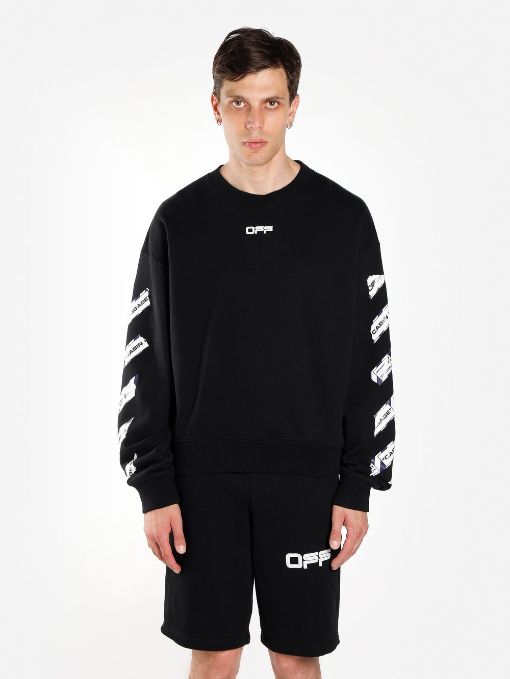 Off-white Logo Printed Sweater In Black