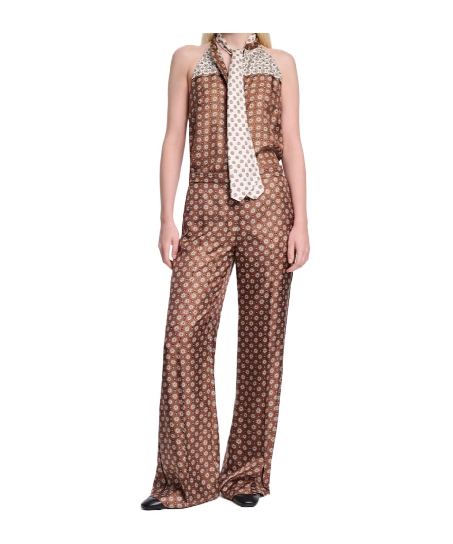 Dorothee Schumacher Graphic Dreams Patterned Trousers In Brown
