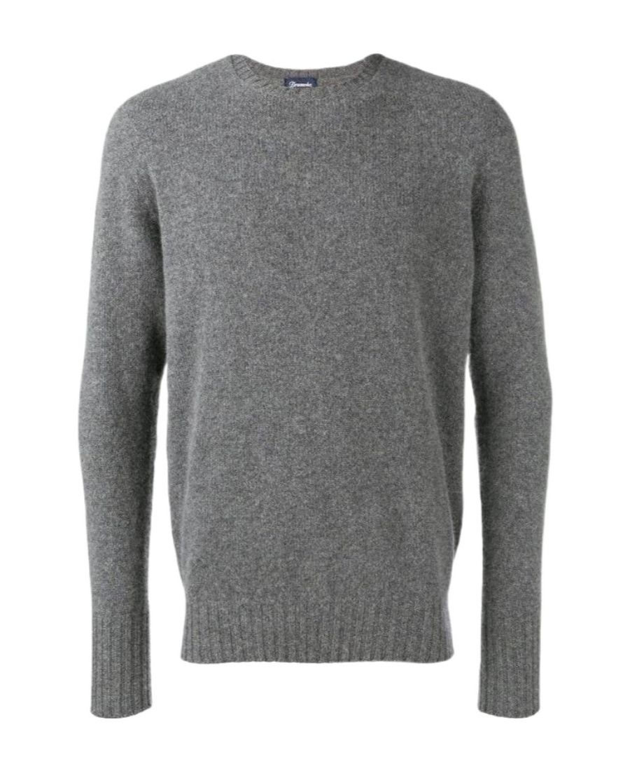 Drumohr Fine Knit Sweater In Gray