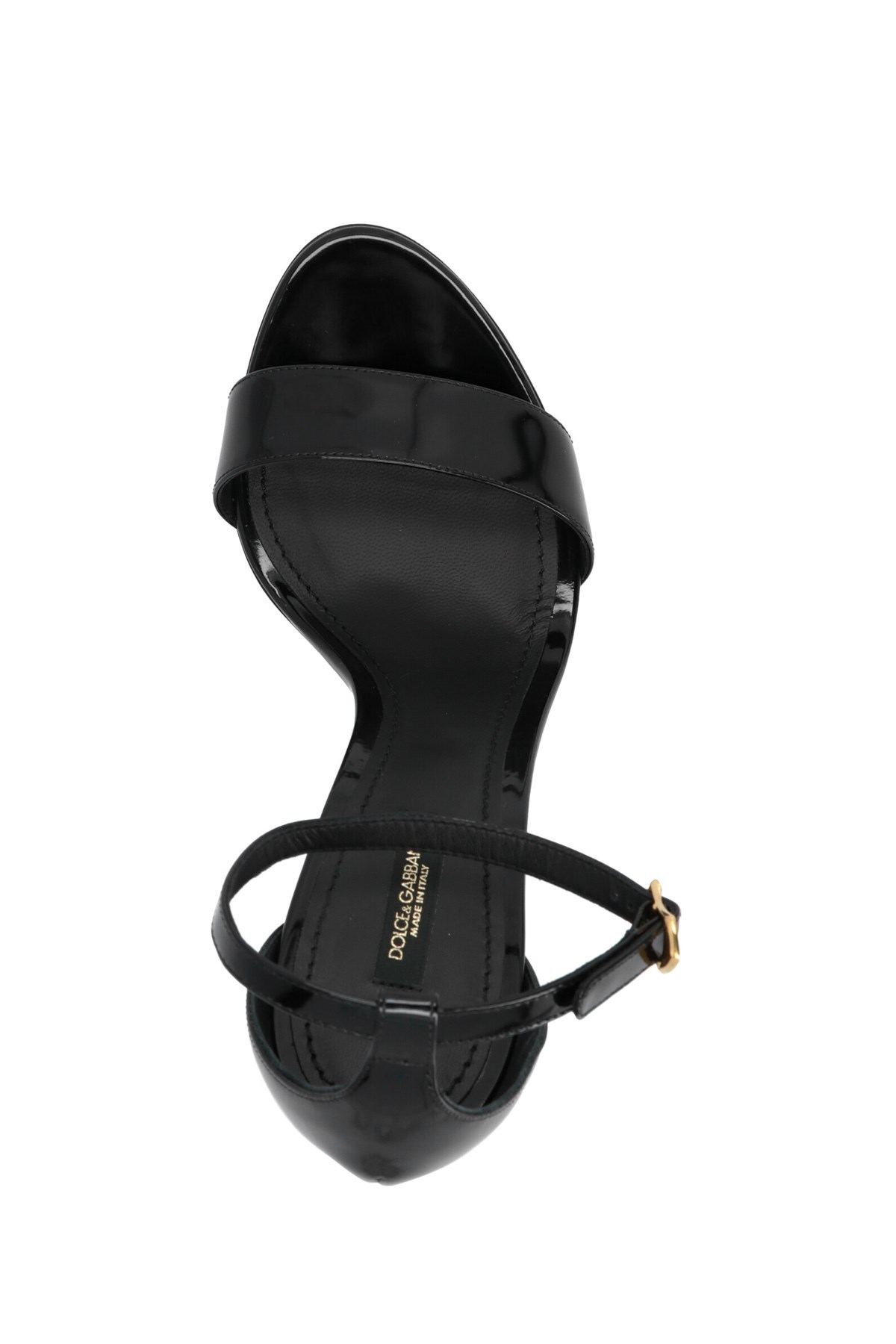 Shop Dolce & Gabbana Baroque Calfskin Sandals In Black