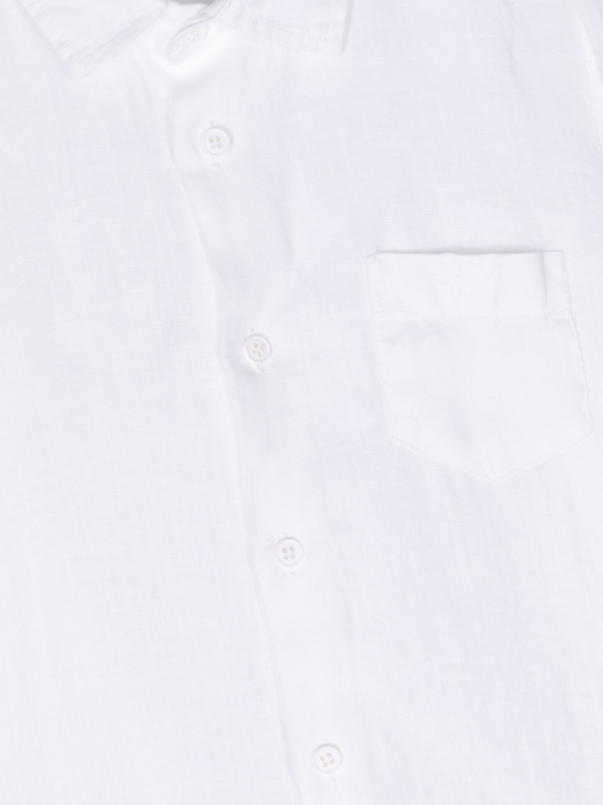 Il Gufo White Linen Shirt With Pocket In White