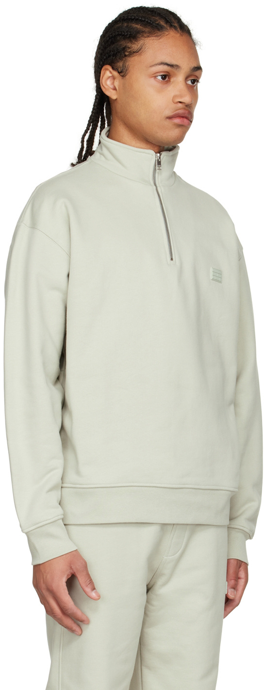 Frame Gray Cotton Sweatshirt In White