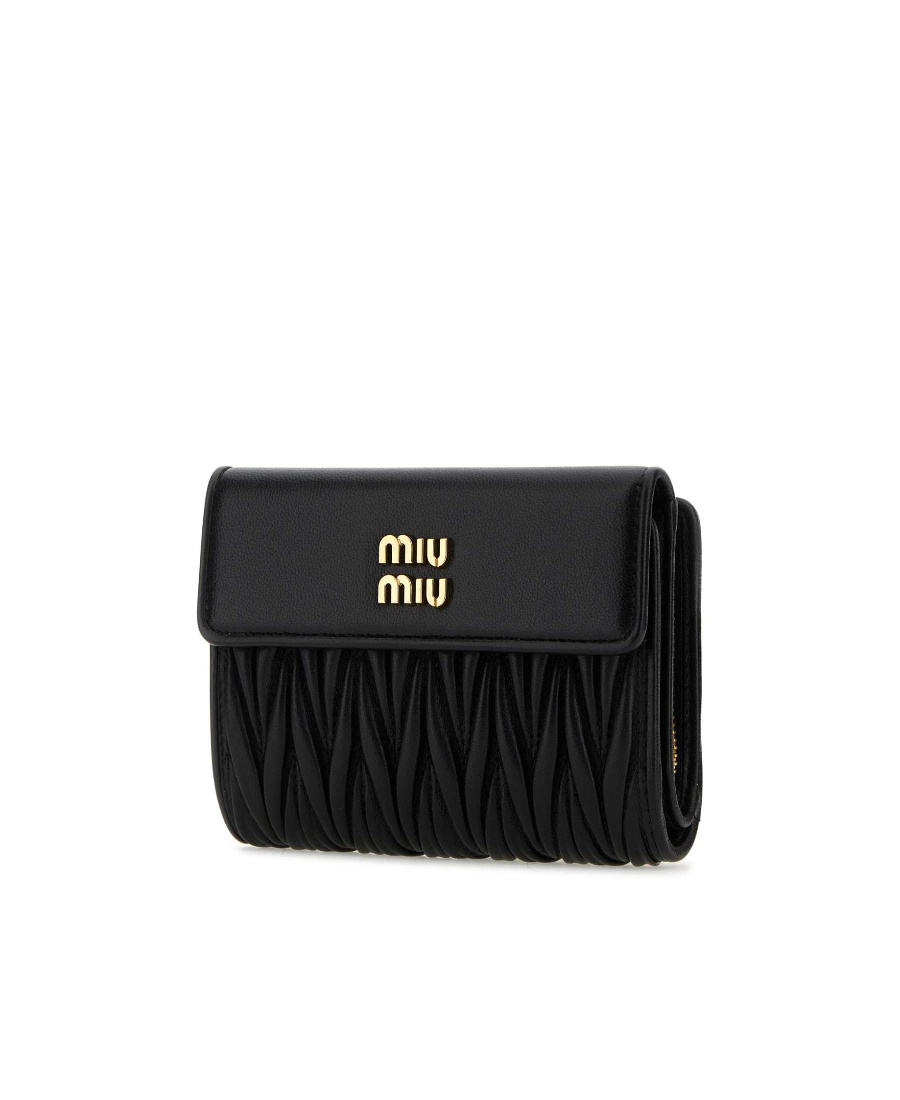 MIU MIU LOGO-LETTERING MATELASS� WALLET 