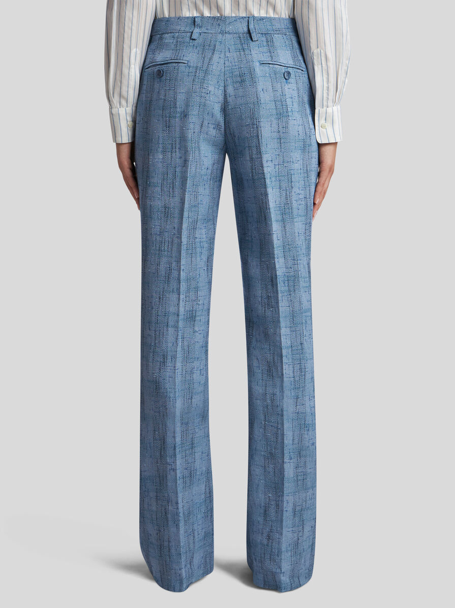 Etro Straight Casual Pants In Blue