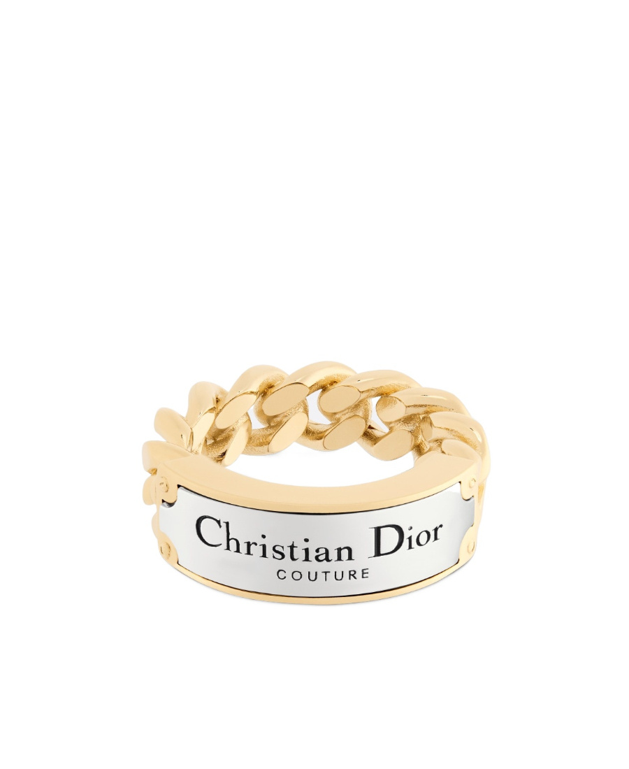 Dior Chain Ring In Gold