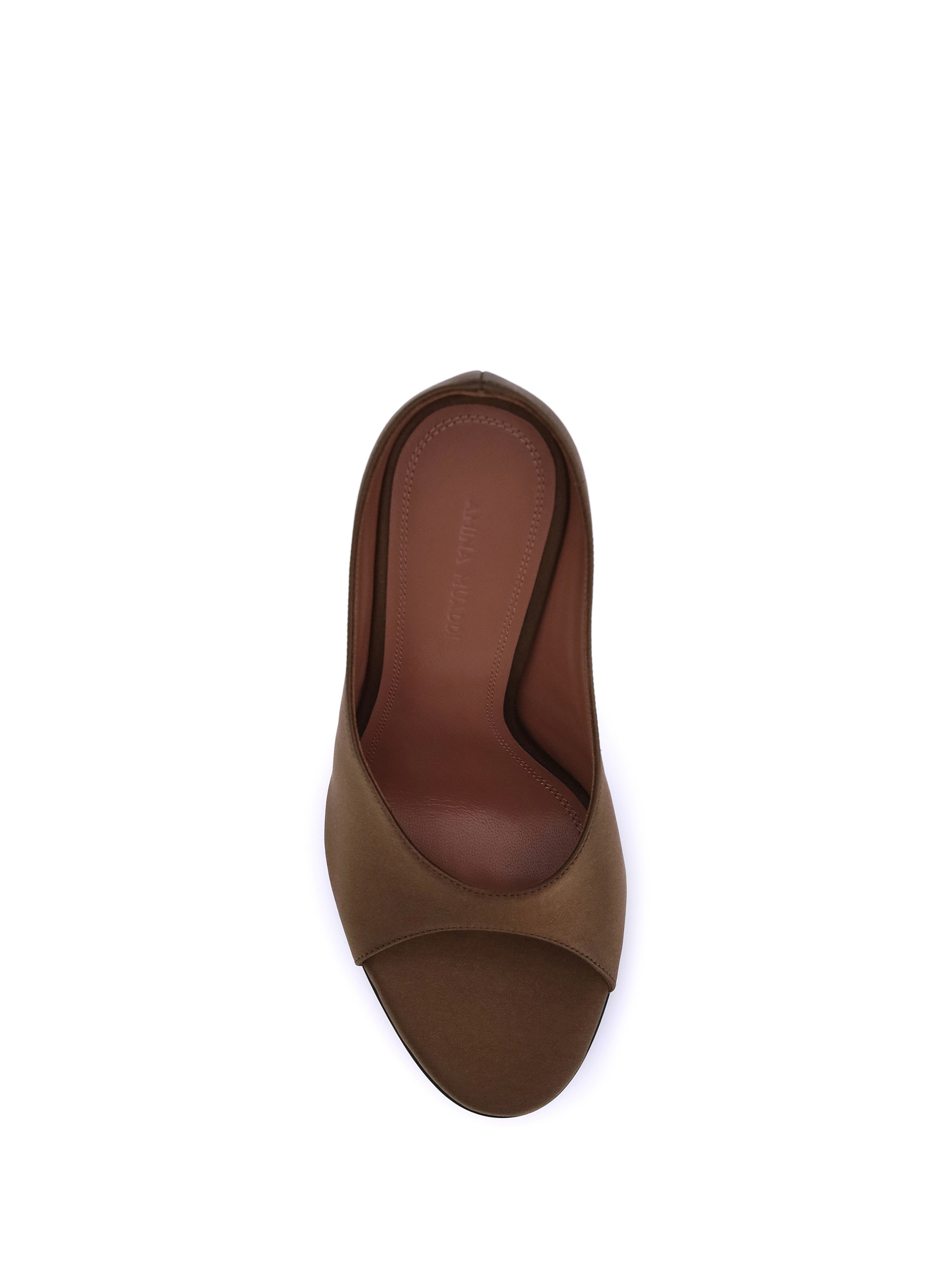 Amina Muaddi 105mm Anok Satin Peep-toe Sandals In Multi