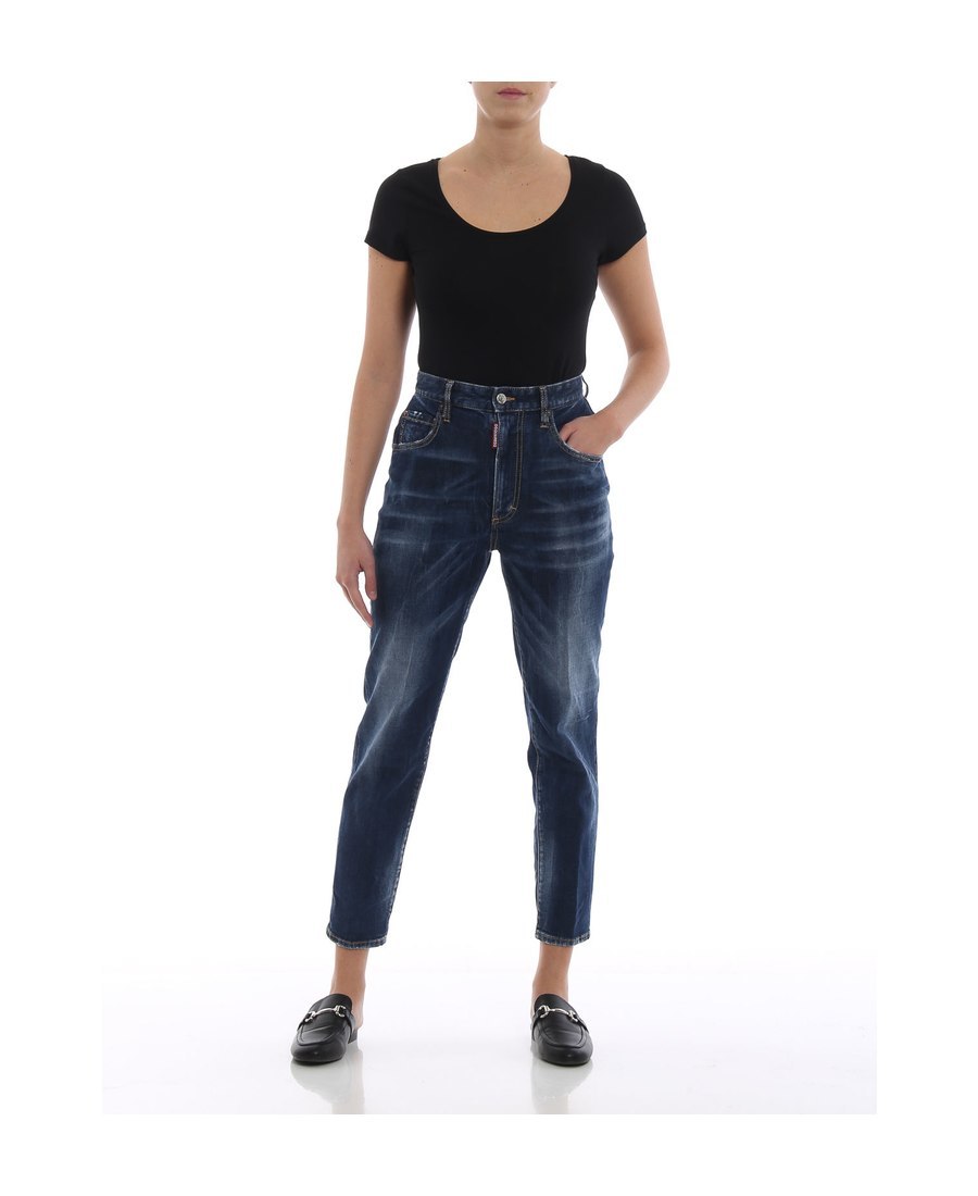 Dsquared2 High-waisted Jeans In Blue