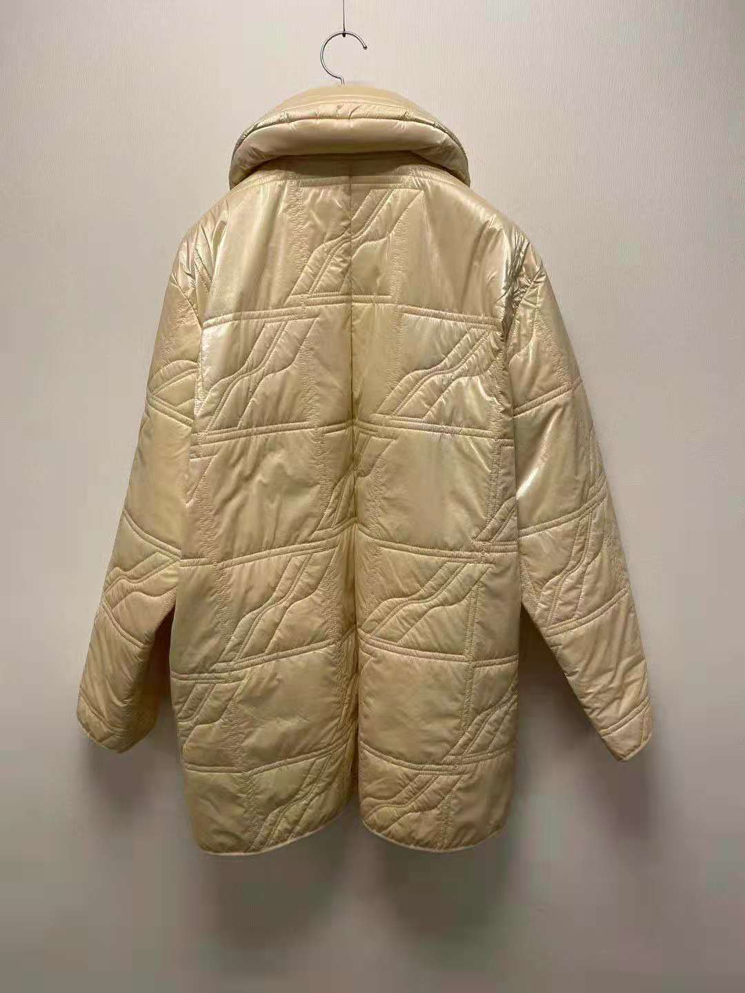 We11 Done Quilted Lapel Cotton Suit In Nude