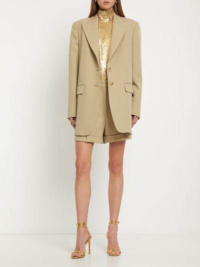 Michael Kors Single-breasted Blazer In Brown